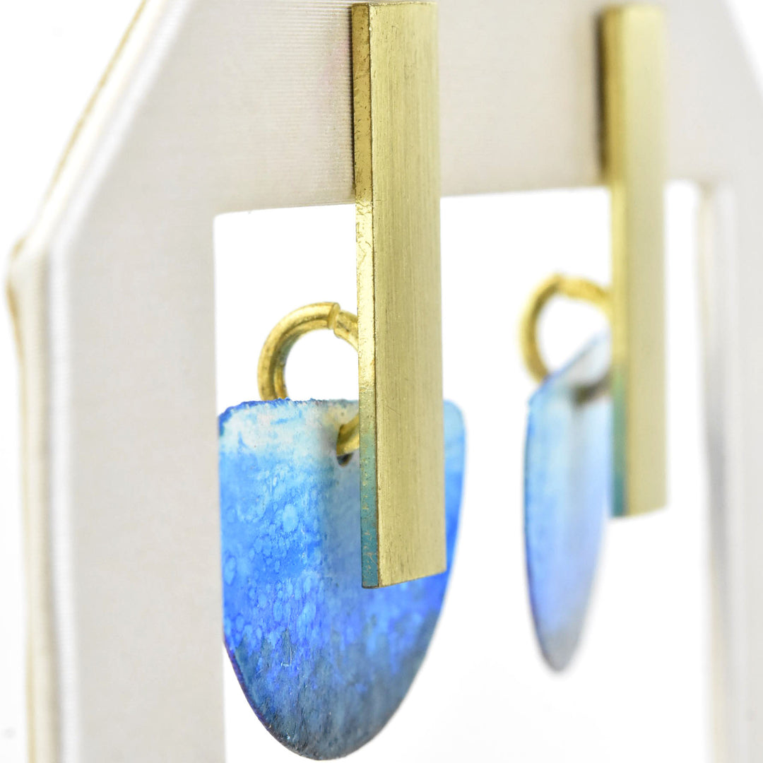 Sailboat Earrings in Blue Ombre - Goldmakers Fine Jewelry