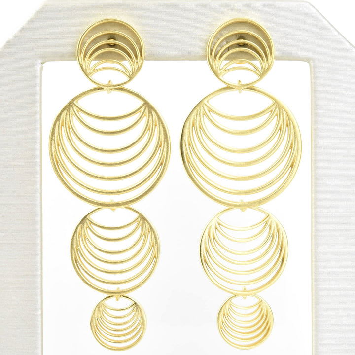 Salvador Long Drop Earrings - Goldmakers Fine Jewelry