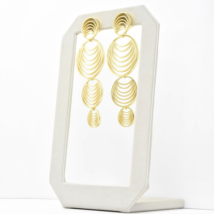 Salvador Long Drop Earrings - Goldmakers Fine Jewelry