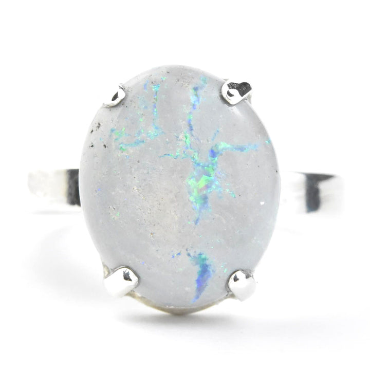 Mintabie Opal Ring in Silver