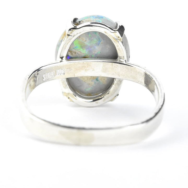 Mintabie Opal Ring in Silver