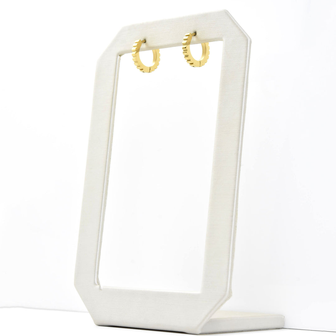 Scalloped Huggie Hoops - Goldmakers Fine Jewelry