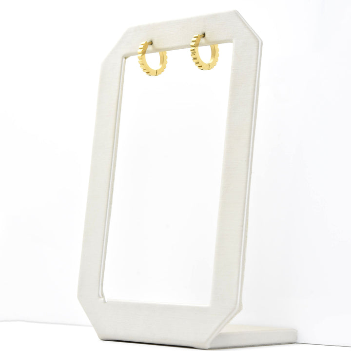 Scalloped Huggie Hoops - Goldmakers Fine Jewelry