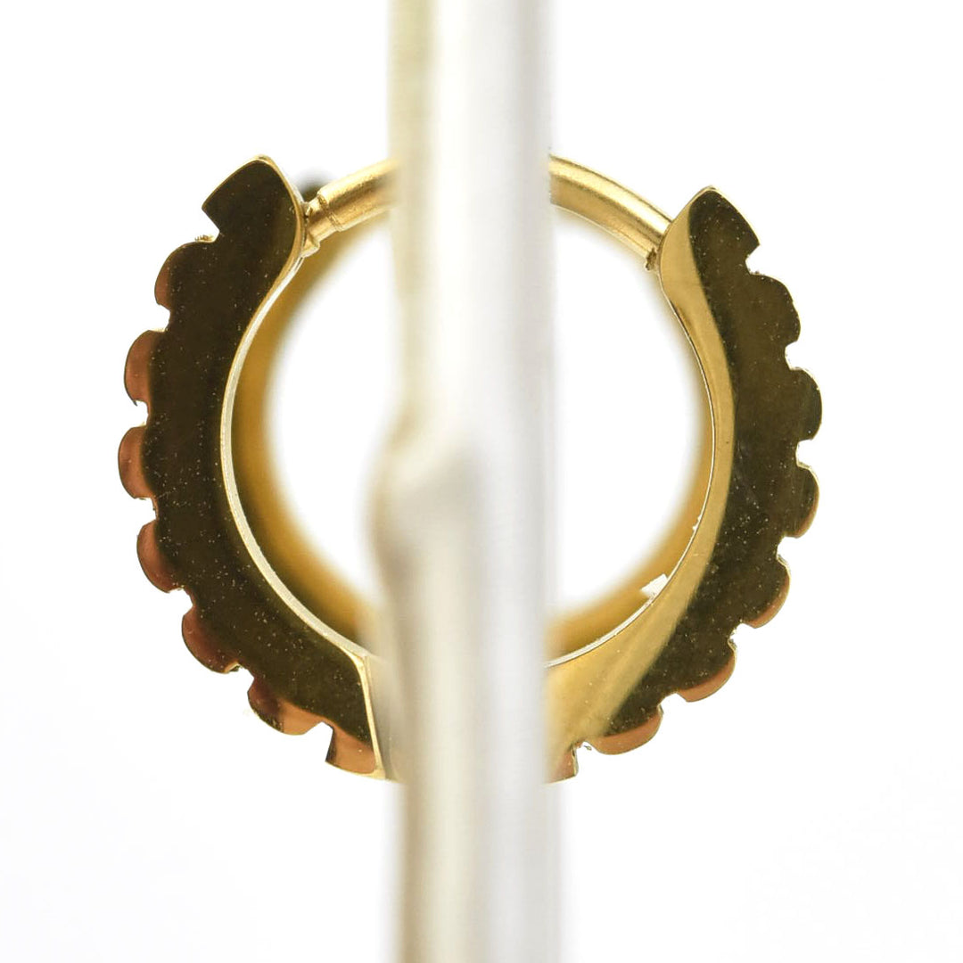 Scalloped Huggie Hoops - Goldmakers Fine Jewelry