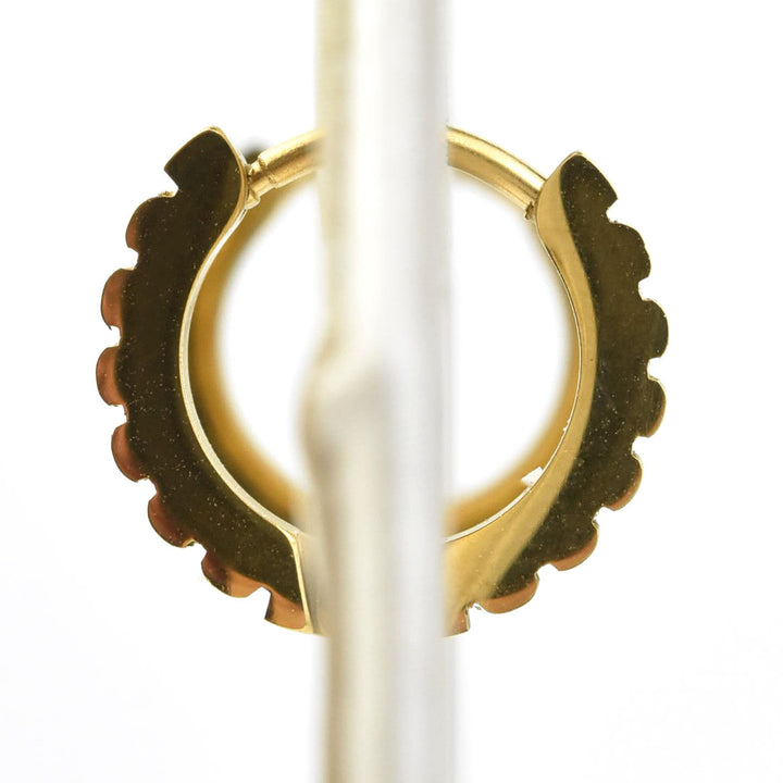 Scalloped Huggie Hoops - Goldmakers Fine Jewelry