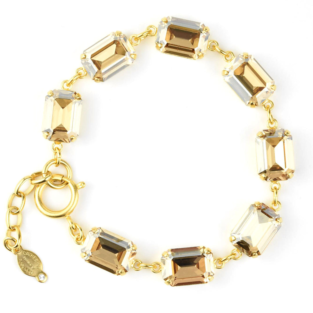 Emerald Cut Crystal Bracelet - Goldmakers Fine Jewelry