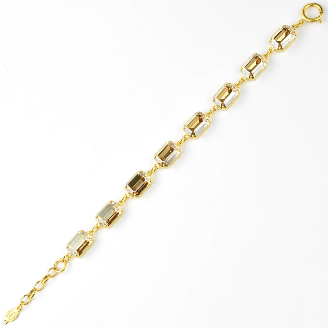Emerald Cut Crystal Bracelet - Goldmakers Fine Jewelry