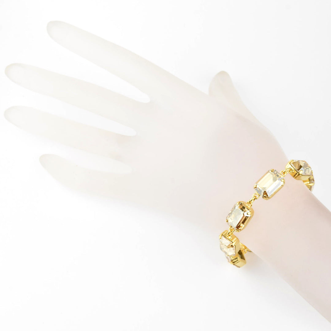 Emerald Cut Crystal Bracelet - Goldmakers Fine Jewelry