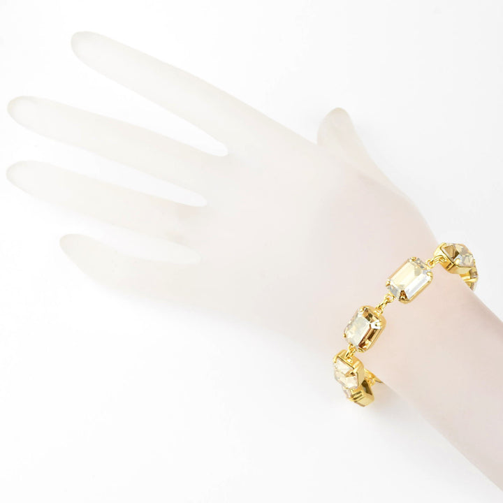 Emerald Cut Crystal Bracelet - Goldmakers Fine Jewelry