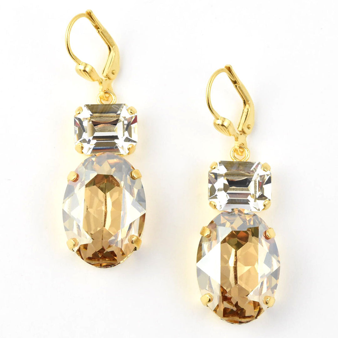 Oval Two Stone Drops - Goldmakers Fine Jewelry