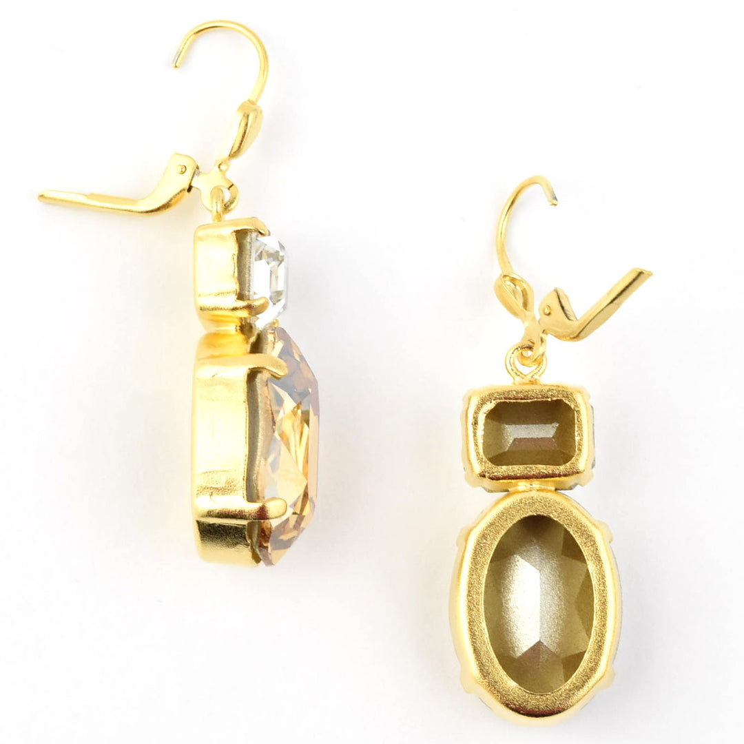 Oval Two Stone Drops - Goldmakers Fine Jewelry