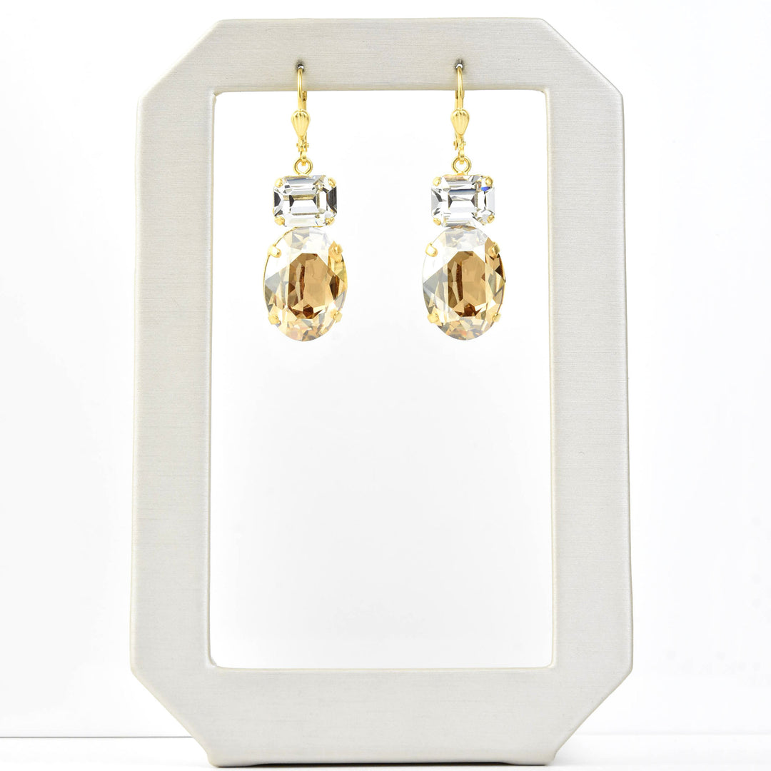 Oval Two Stone Drops - Goldmakers Fine Jewelry