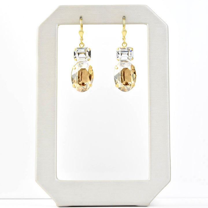Oval Two Stone Drops - Goldmakers Fine Jewelry