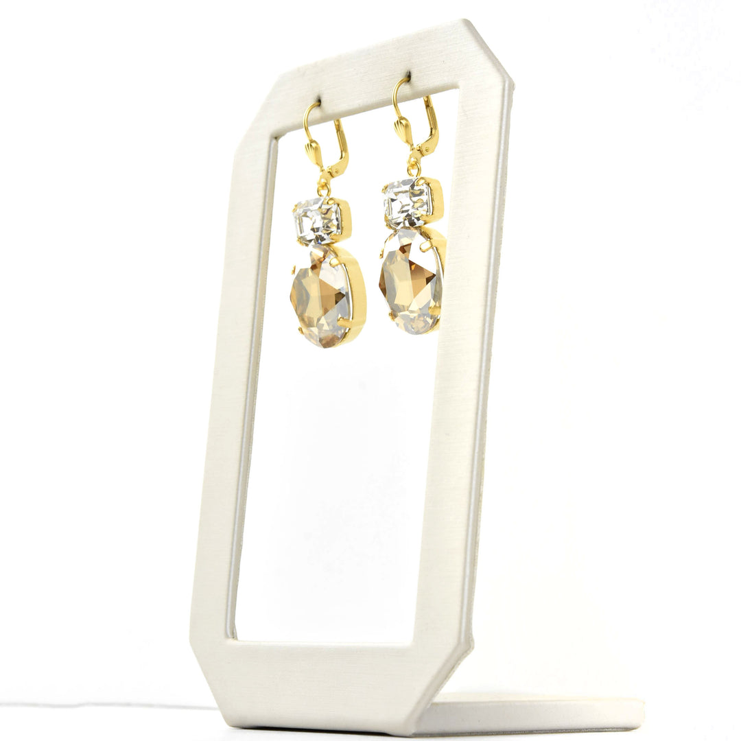 Oval Two Stone Drops - Goldmakers Fine Jewelry