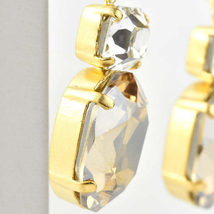 Oval Two Stone Drops - Goldmakers Fine Jewelry