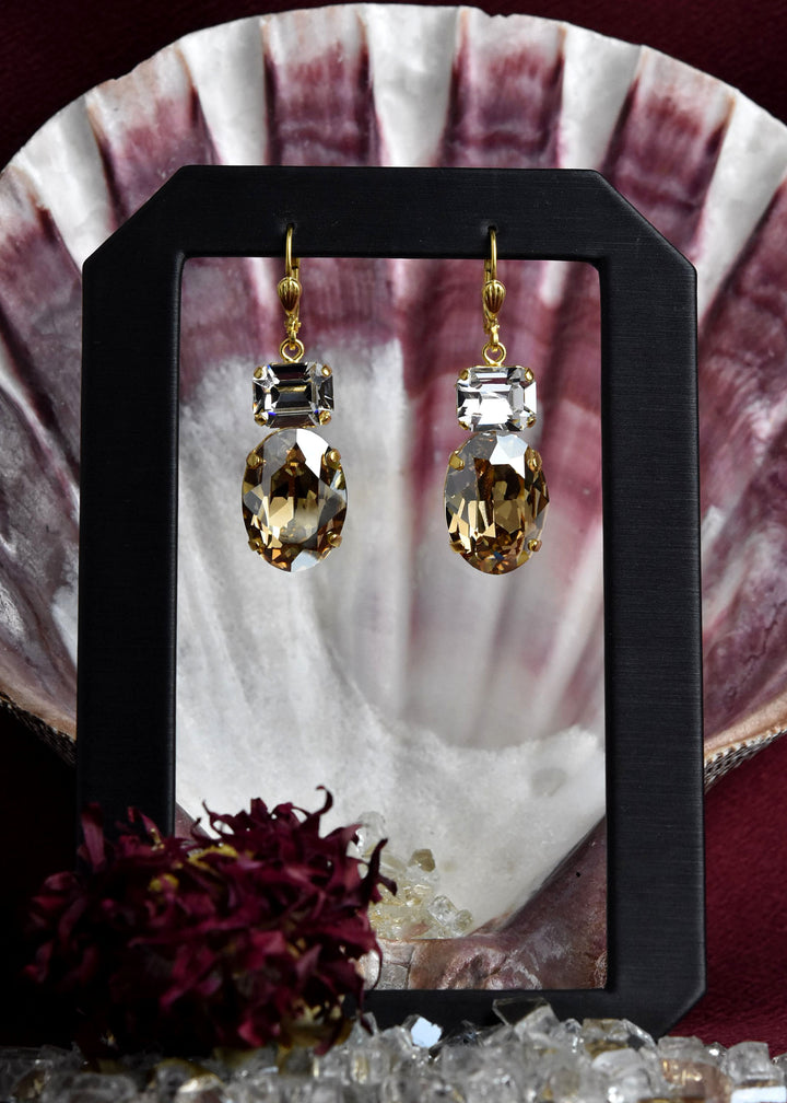 Oval Two Stone Drops - Goldmakers Fine Jewelry