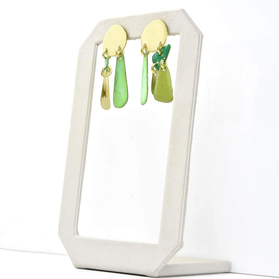 Sierra XS Mix Green Earrings - Goldmakers Fine Jewelry