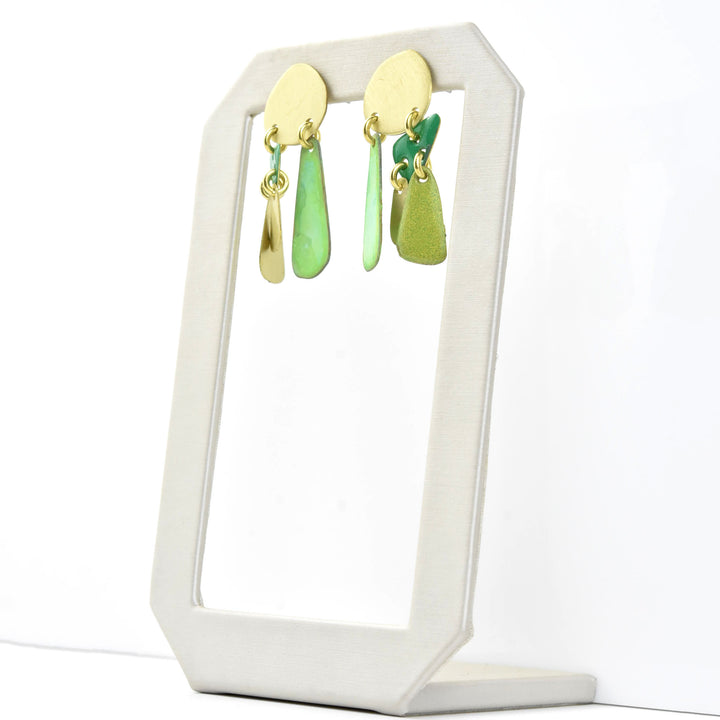 Sierra XS Mix Green Earrings - Goldmakers Fine Jewelry