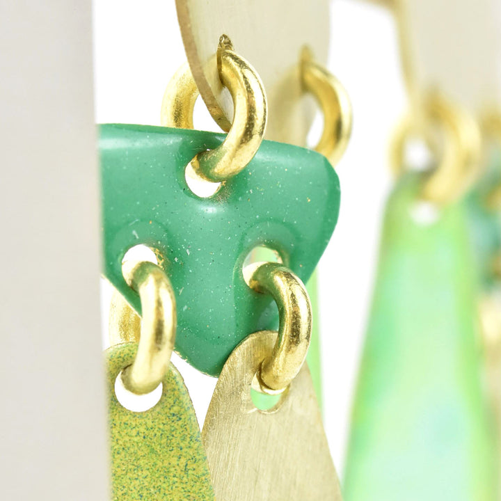 Sierra XS Mix Green Earrings - Goldmakers Fine Jewelry
