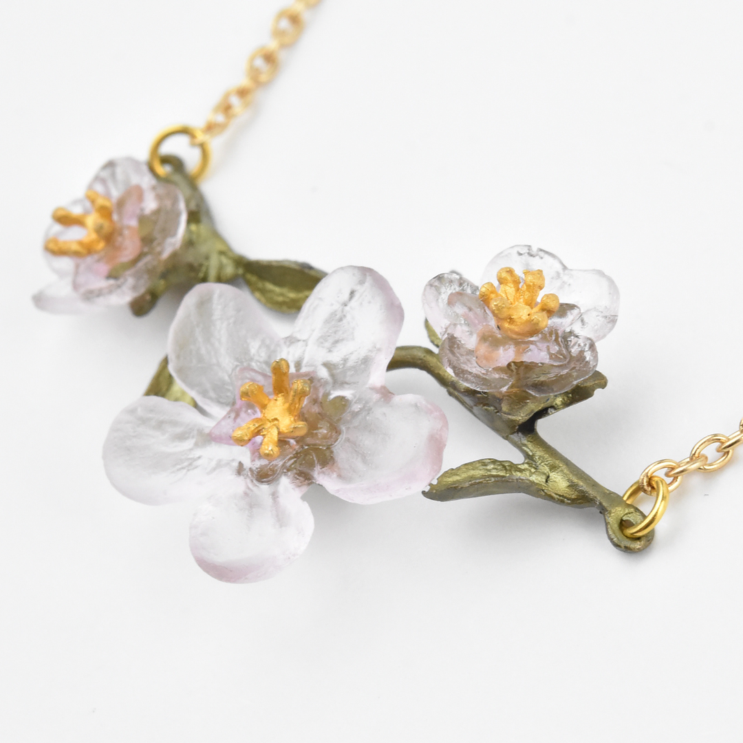 Peach Blossom Bar Necklace - Goldmakers Fine Jewelry