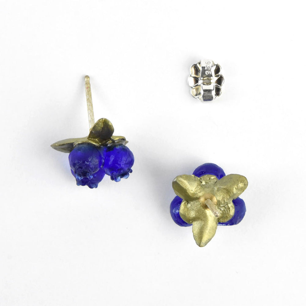 Petite Blueberry Stud Earrings - Goldmakers Fine Jewelry