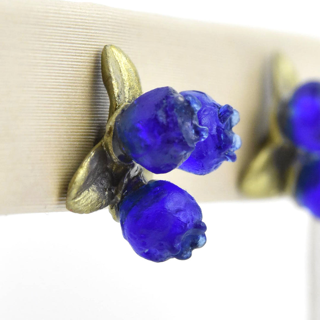 Petite Blueberry Stud Earrings - Goldmakers Fine Jewelry
