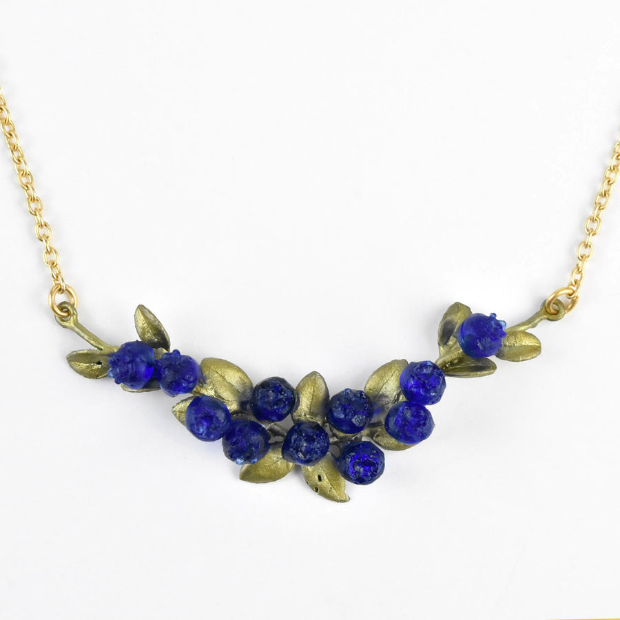 Petite Blueberry Horizontal Pendant - Goldmakers Fine Jewelry