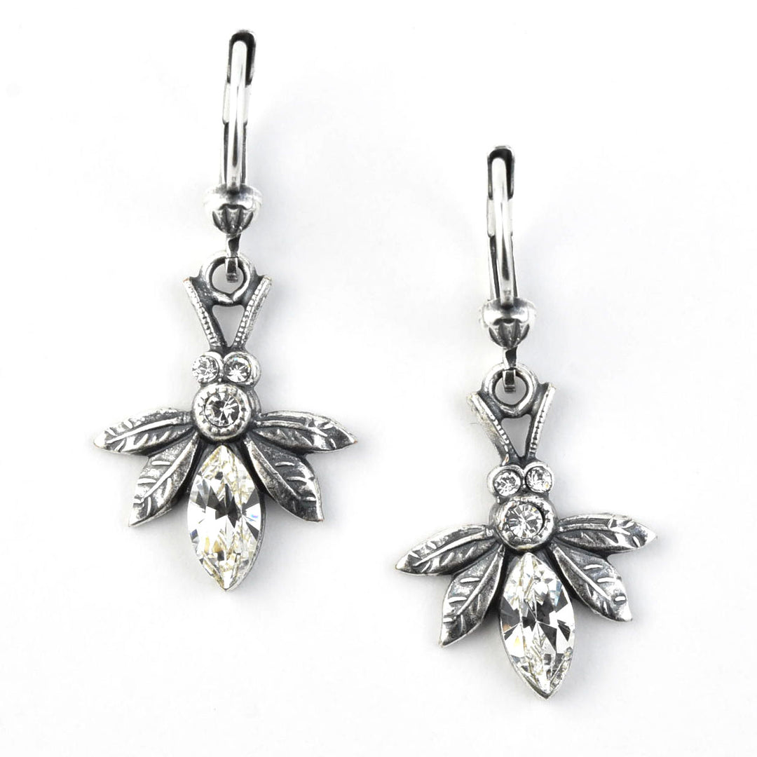 Little Silver Tone Bee Earrings - Goldmakers Fine Jewelry