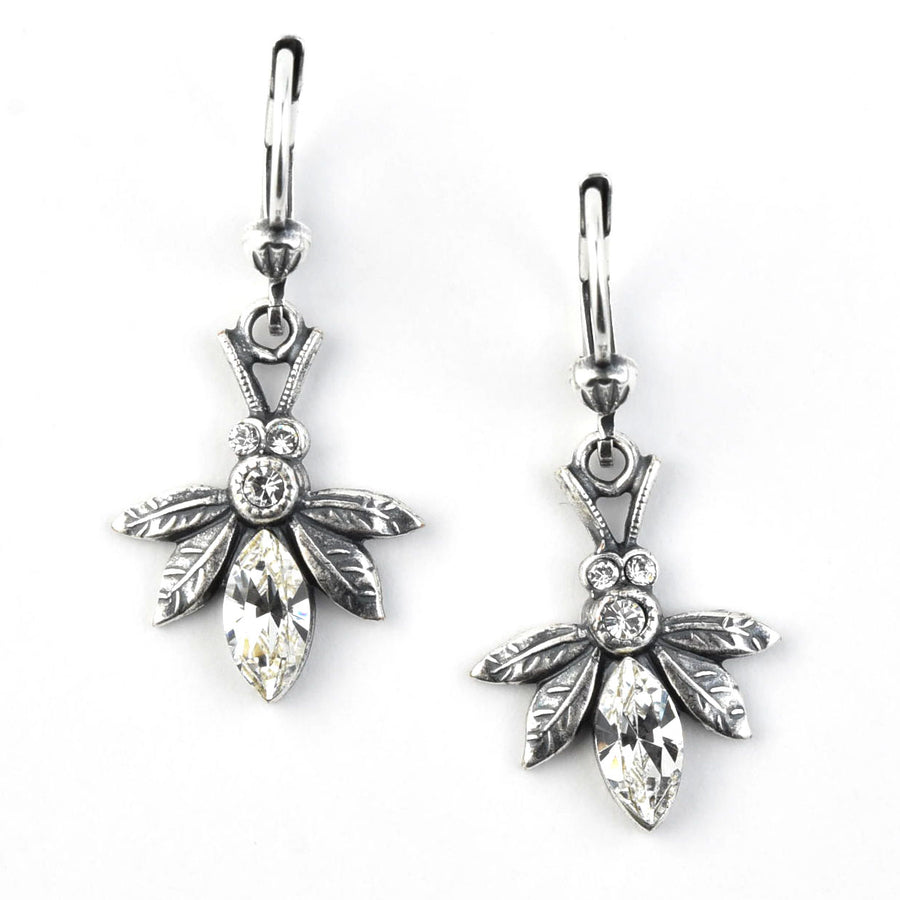 Little Silver Tone Bee Earrings - Goldmakers Fine Jewelry