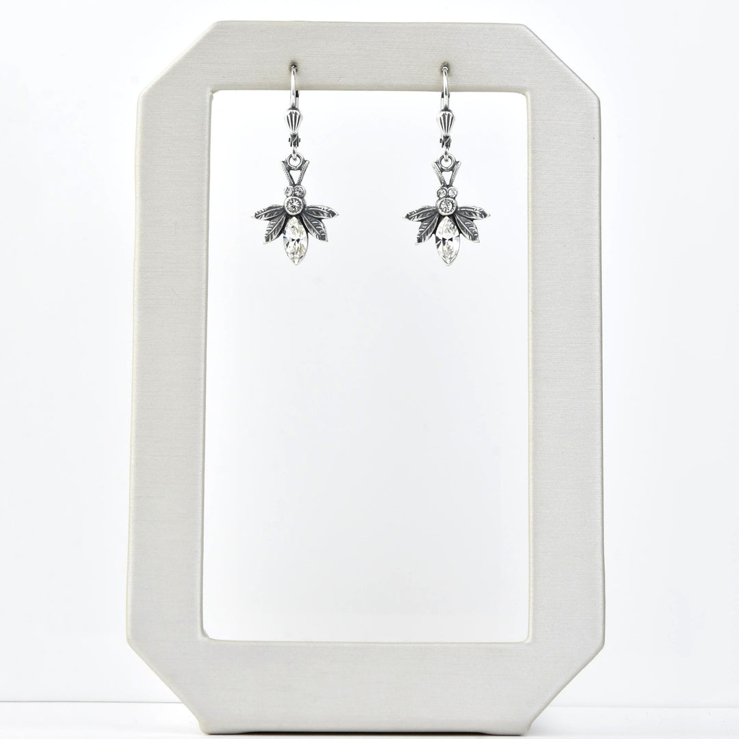 Little Silver Tone Bee Earrings - Goldmakers Fine Jewelry