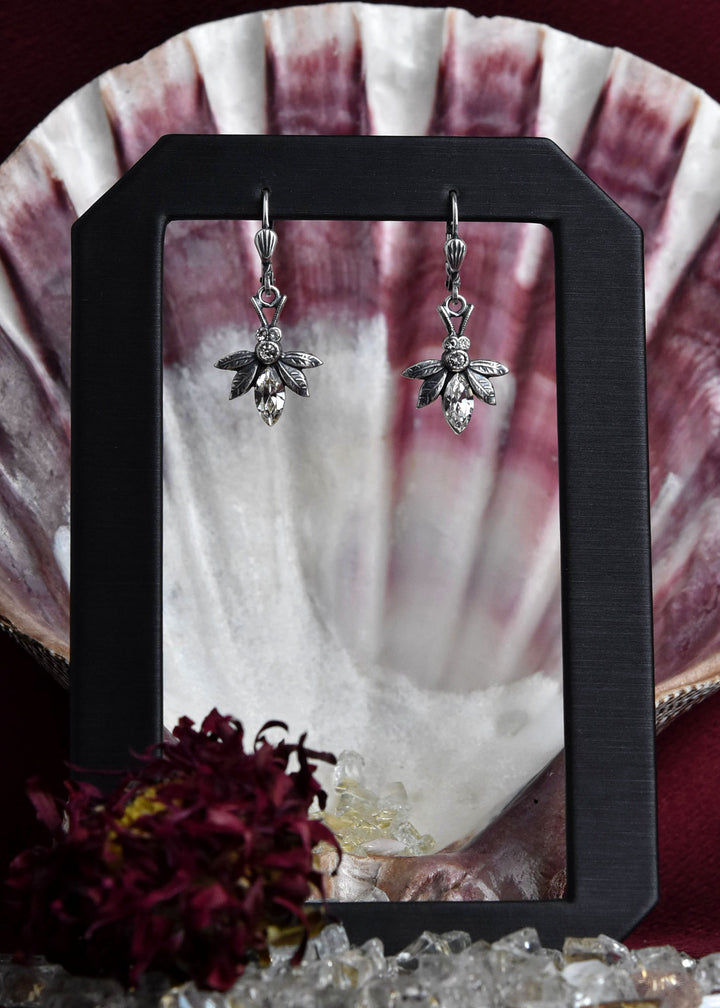 Little Silver Tone Bee Earrings - Goldmakers Fine Jewelry