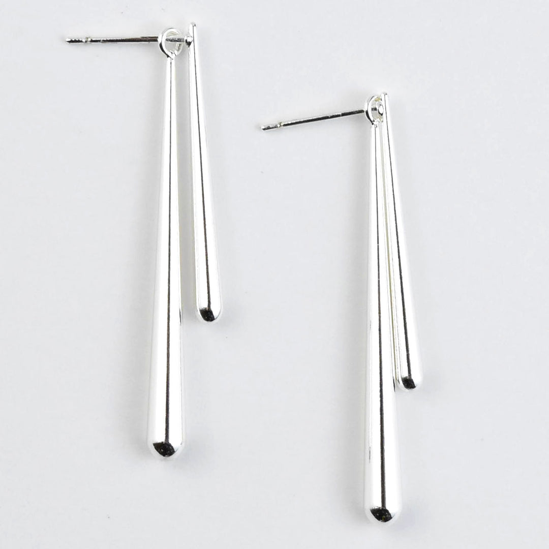 Silver Plated Earrings with Jackets - Goldmakers Fine Jewelry