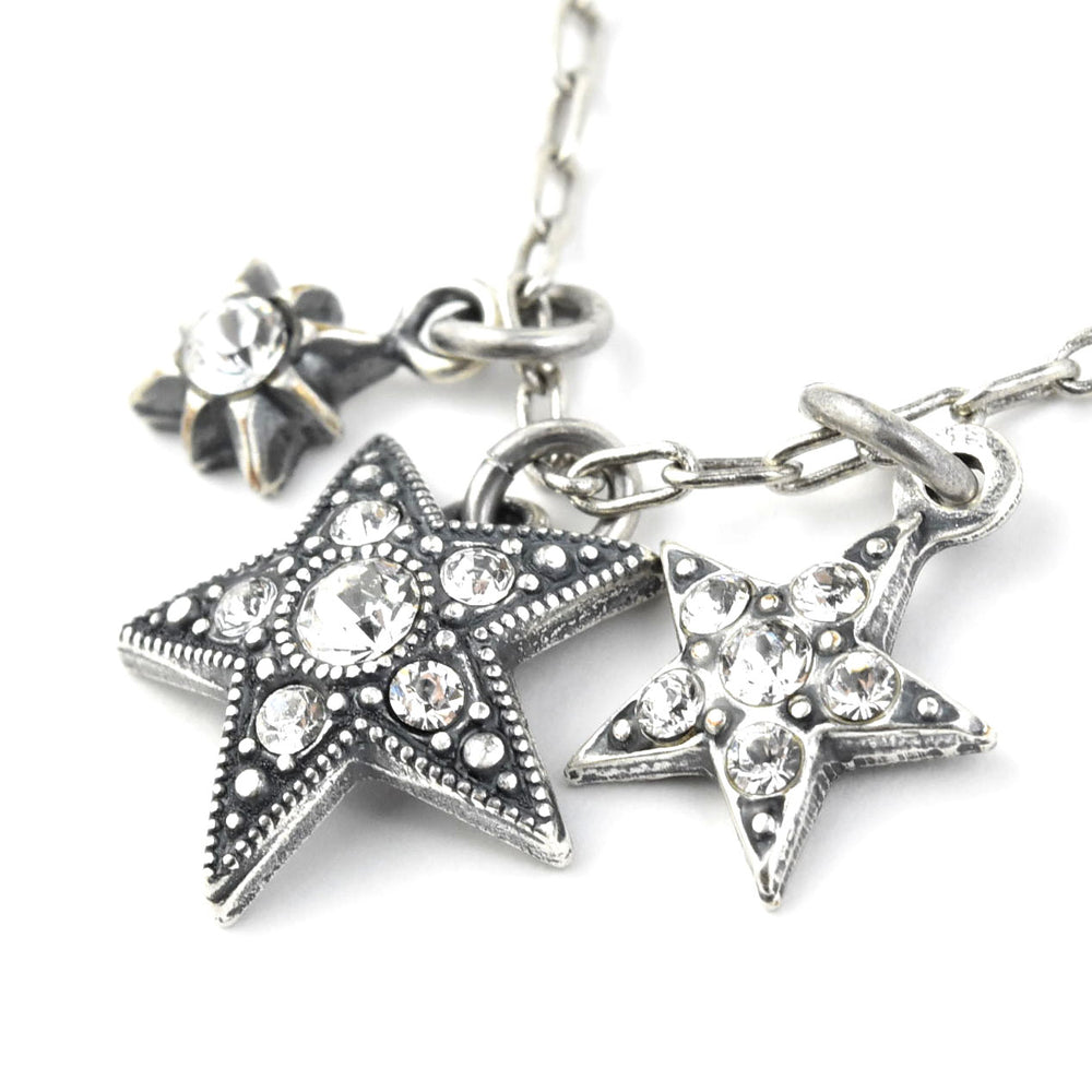 Three Silver Stars Necklace - Goldmakers Fine Jewelry