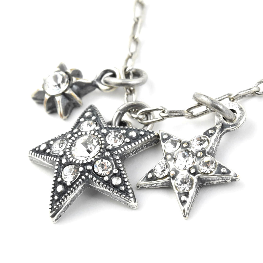 Three Silver Stars Necklace - Goldmakers Fine Jewelry