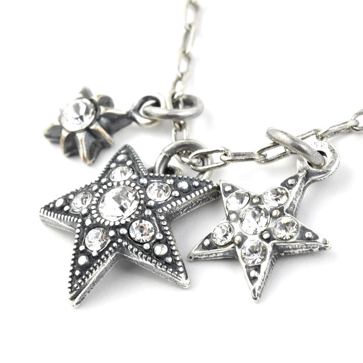 Three Silver Stars Necklace - Goldmakers Fine Jewelry