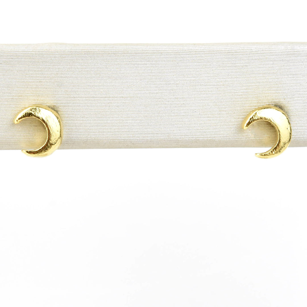 Small Crescent Studs - Goldmakers Fine Jewelry
