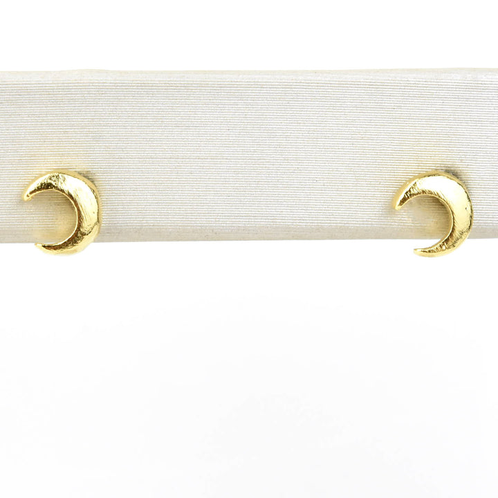 Small Crescent Studs - Goldmakers Fine Jewelry