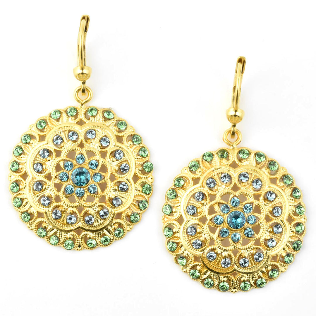 Round Gold Plated Filigree Drops - Goldmakers Fine Jewelry