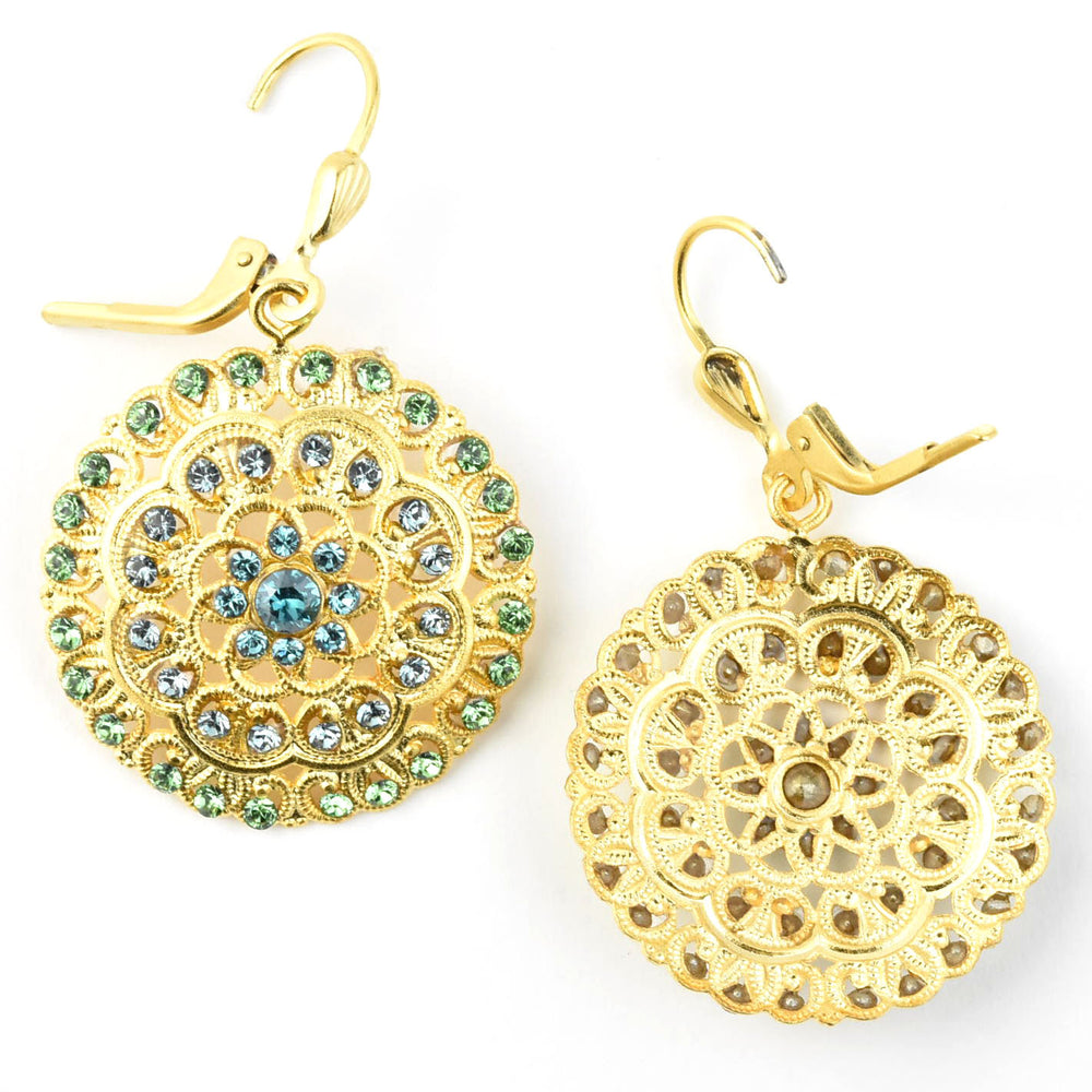 Round Gold Plated Filigree Drops - Goldmakers Fine Jewelry