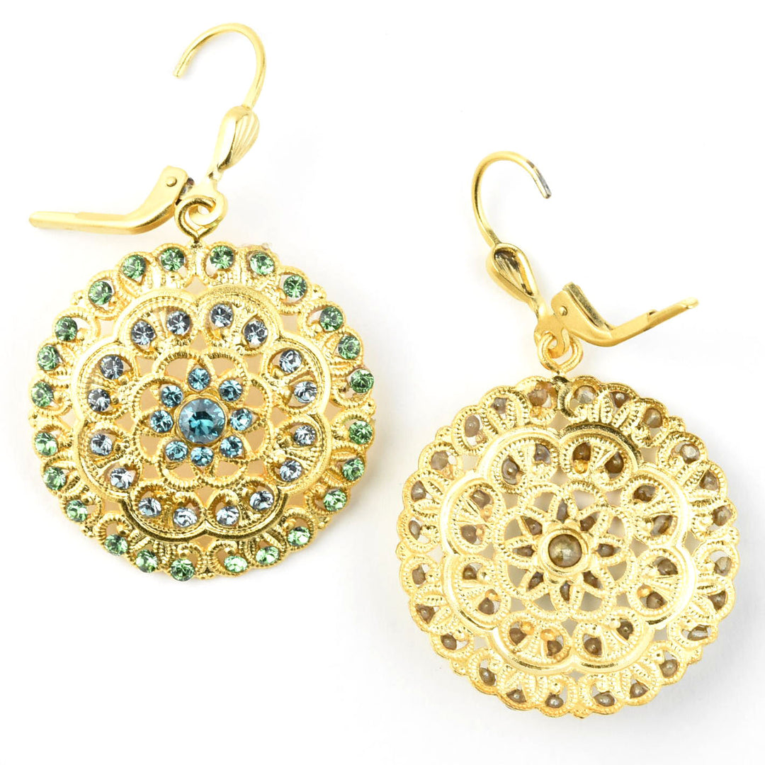 Round Gold Plated Filigree Drops - Goldmakers Fine Jewelry