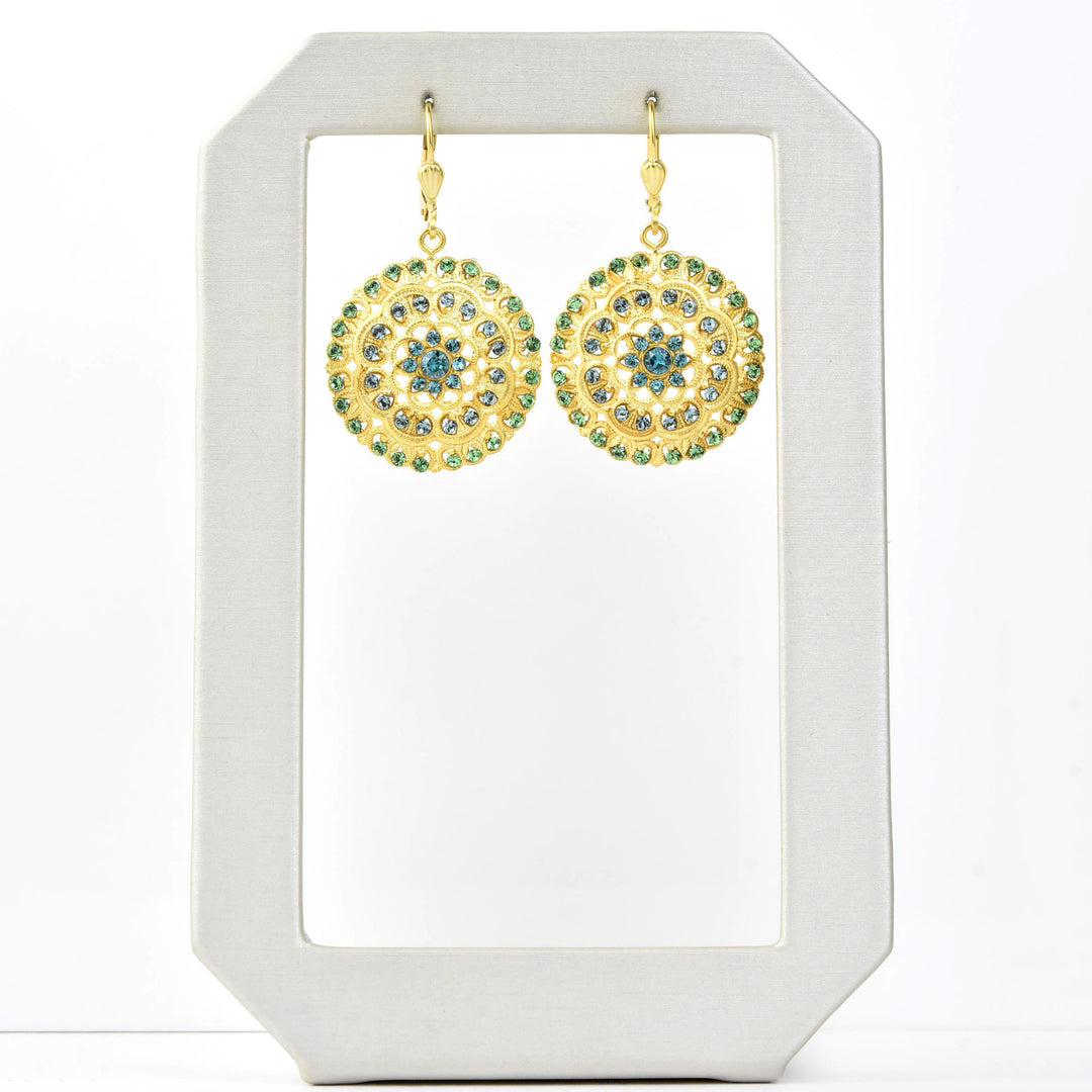 Round Gold Plated Filigree Drops - Goldmakers Fine Jewelry