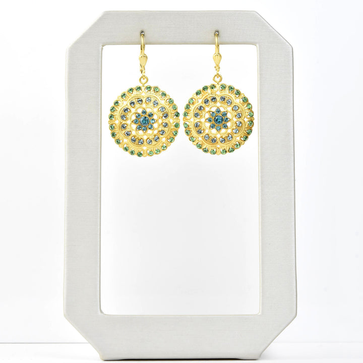 Round Gold Plated Filigree Drops - Goldmakers Fine Jewelry