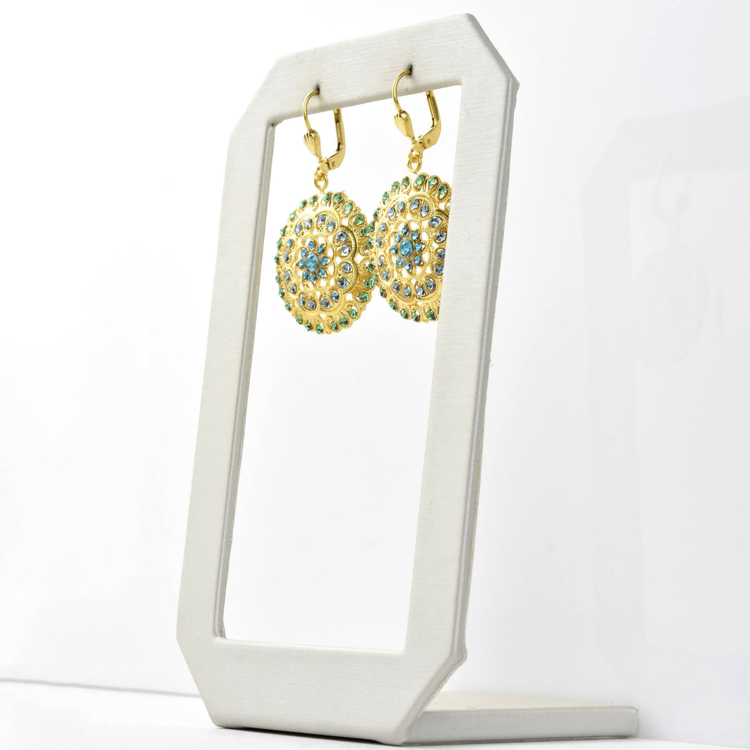 Round Gold Plated Filigree Drops - Goldmakers Fine Jewelry