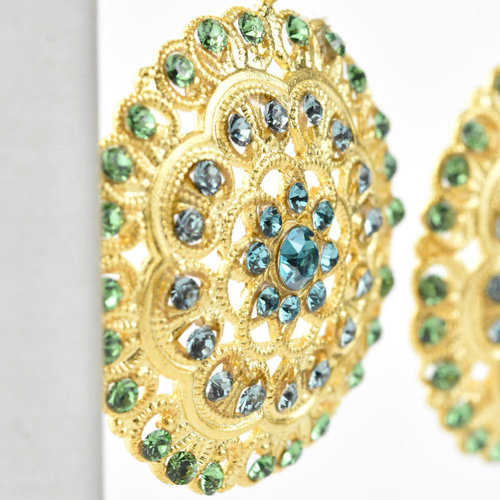 Round Gold Plated Filigree Drops - Goldmakers Fine Jewelry