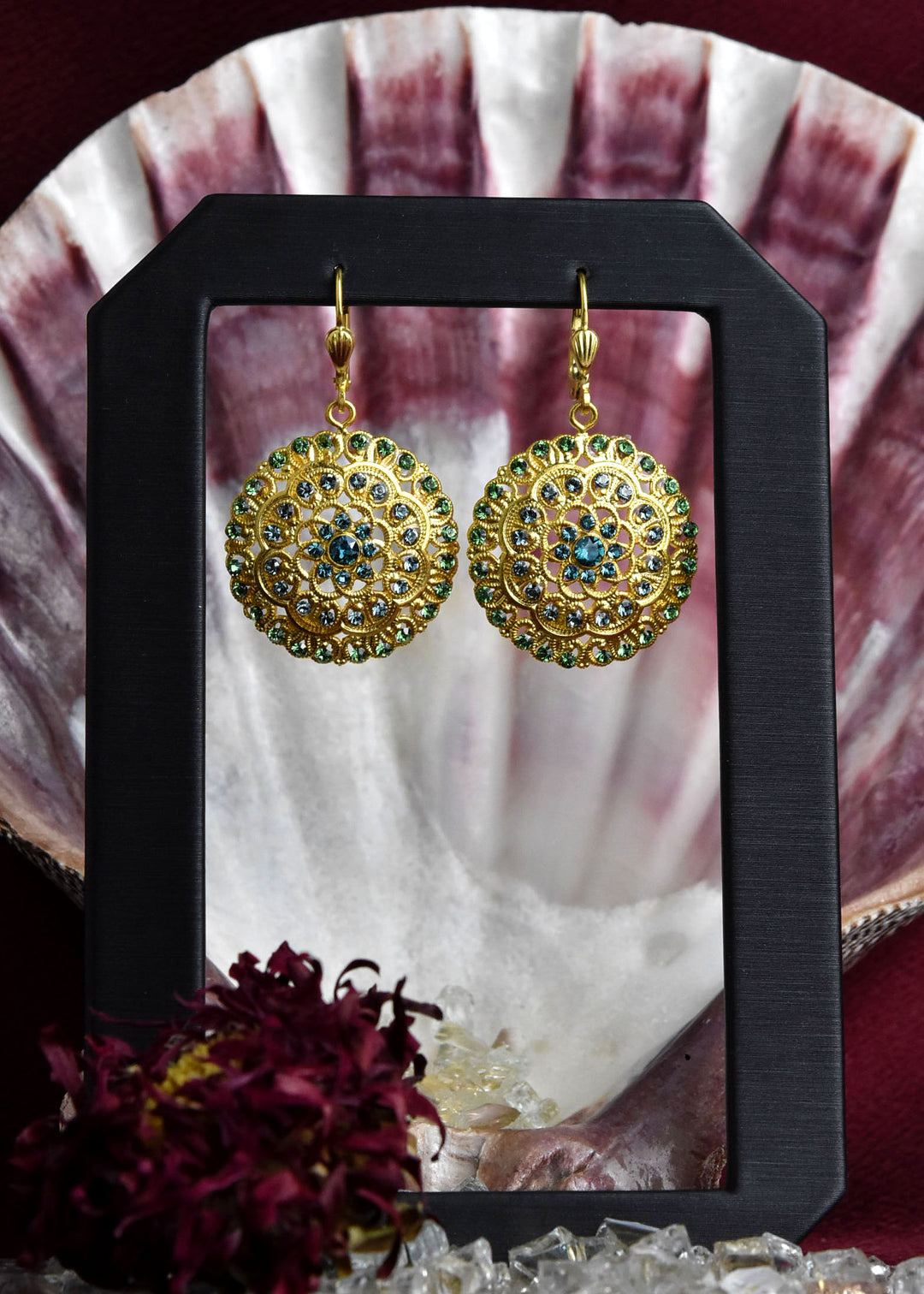 Round Gold Plated Filigree Drops - Goldmakers Fine Jewelry