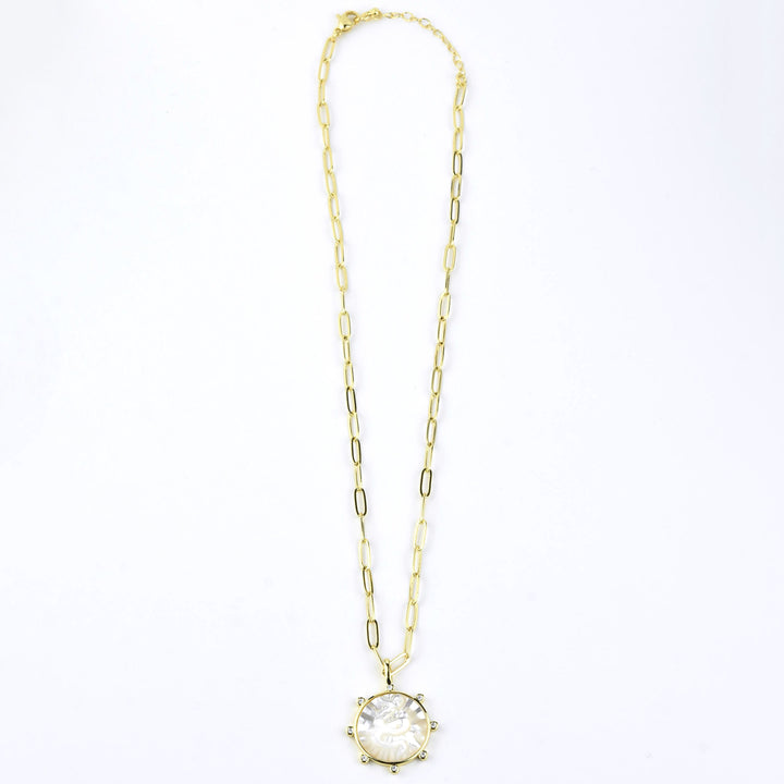 Mother of Pearl Snake Necklace - Goldmakers Fine Jewelry