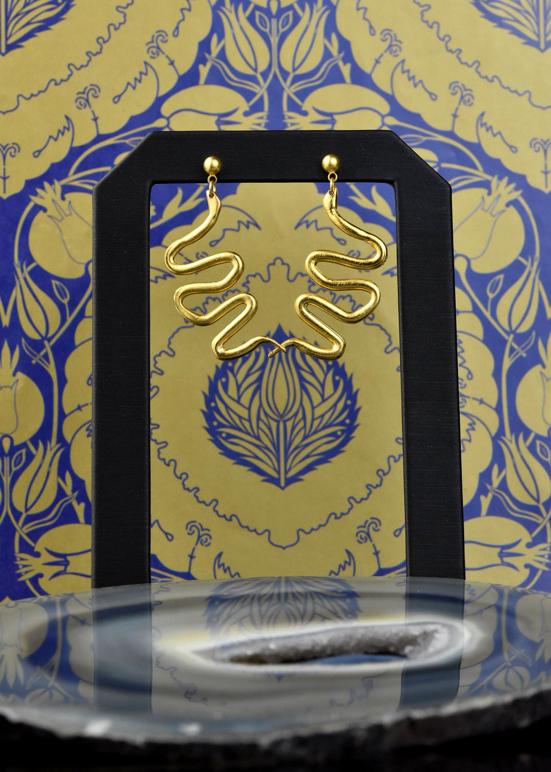 Matte Wavy Serpent Earrings - Goldmakers Fine Jewelry