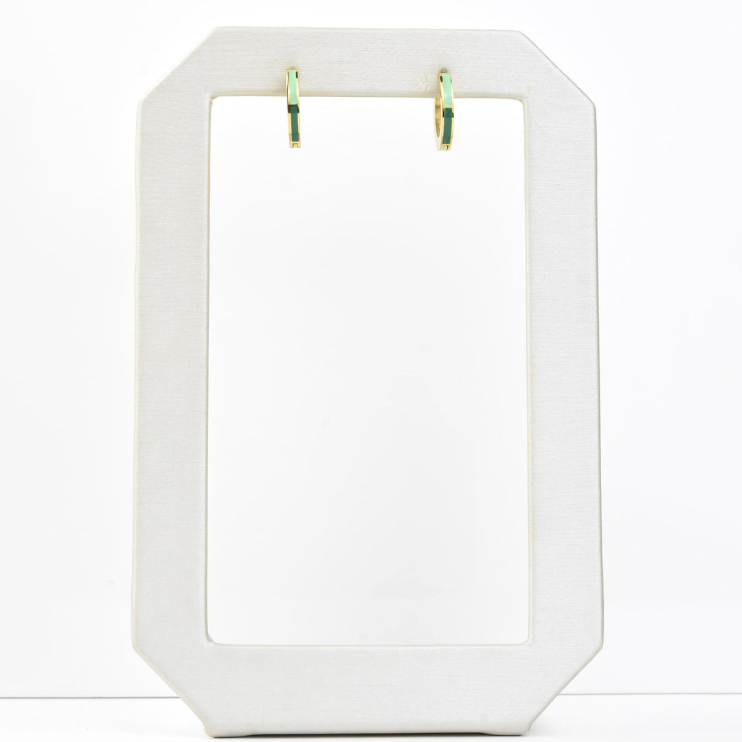 Split Color Huggie Hoops - Goldmakers Fine Jewelry