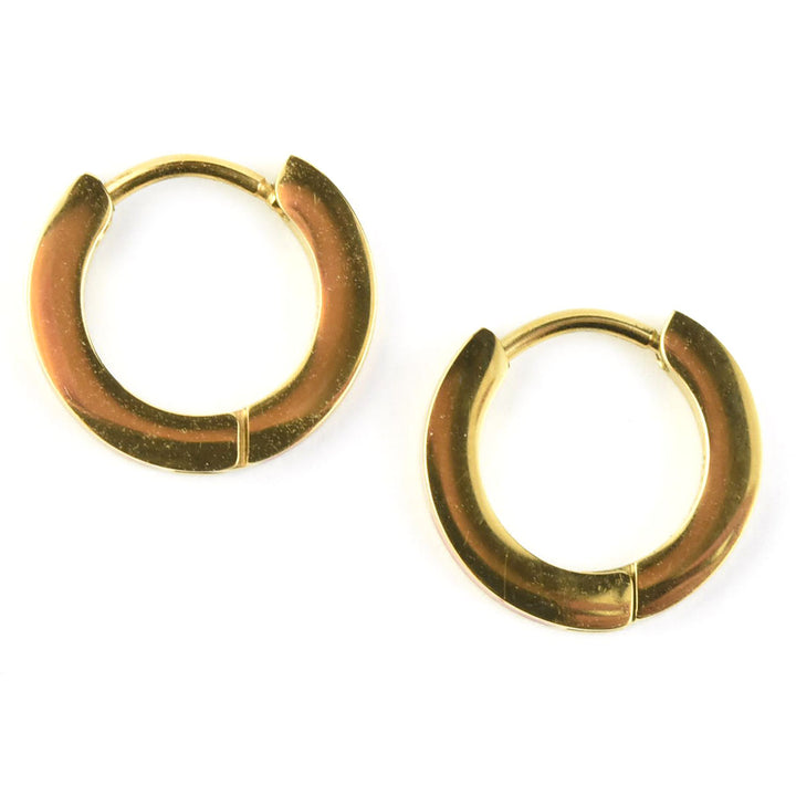Split Color Huggie Hoops - Goldmakers Fine Jewelry