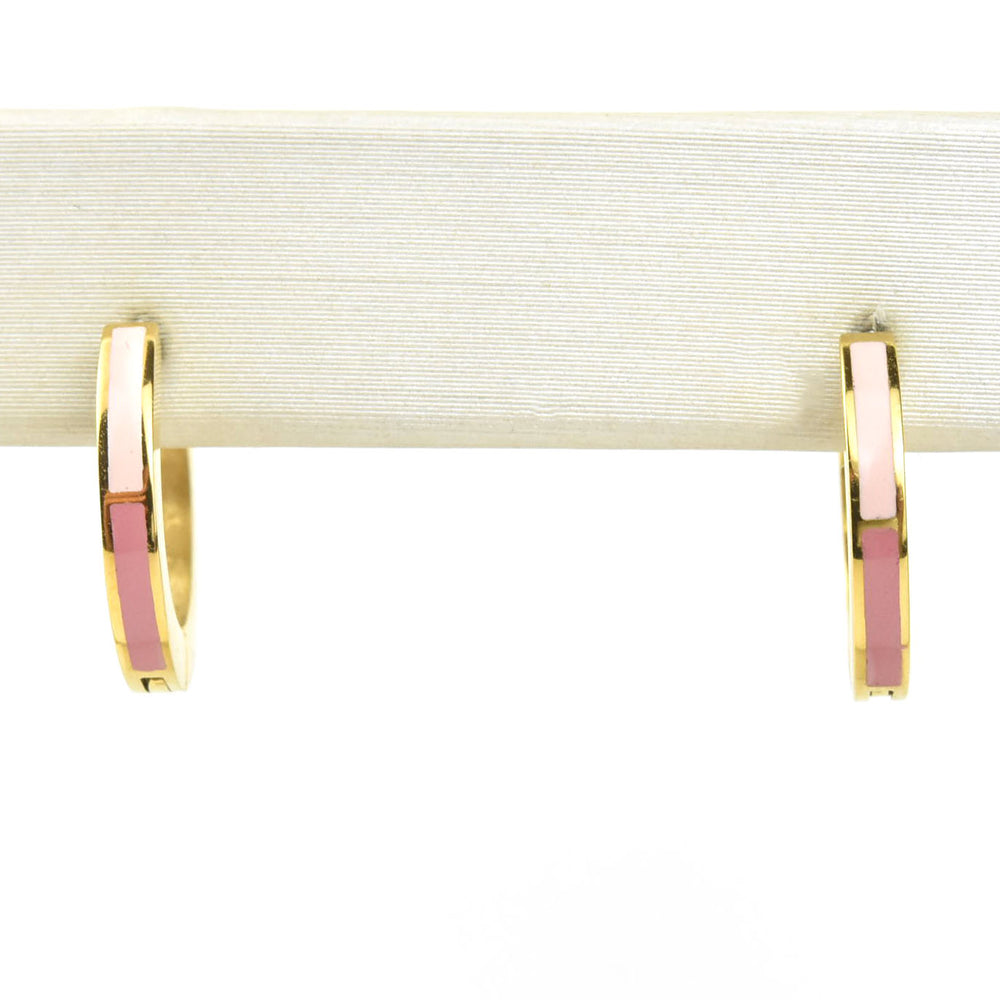 Split Color Huggie Hoops - Goldmakers Fine Jewelry